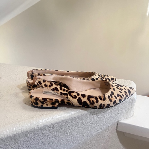 Steve Madden Olsen Leopard ballet leather flats shoes comfort casual summer Sz 7 - Picture 3 of 11